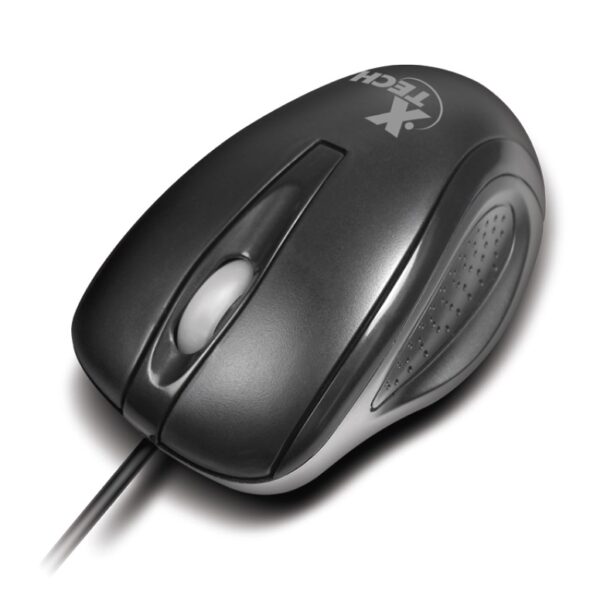 Mouse Óptico Estándar 3D De 3 Botones Con Cable USB, Color Negro, XTM-175 Xtech