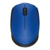 Mouse Ergonómico Logitech Óptico M170, Inalámbrico, USB, 1000DPI, Negro/Azul - 910-004800