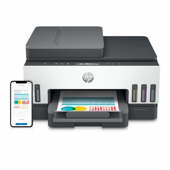 Impresora Multifuncional HP Smart Tank 750 AiO USB 2.0/ Wi-Fi/Bluetooth LE/LAN - 6UU47A#AKY