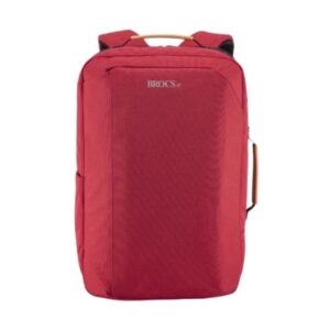 Mochila Brocs Pro, para notebook de 15.6?, Color rojo, Semi-impermeable, Hecha con poliéster reciclado.