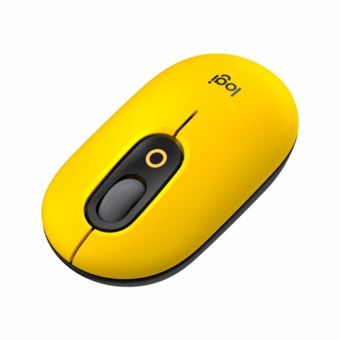 Mouse Logitech POP amarillo Blast, Bluetooth 5.1 - 910-006543