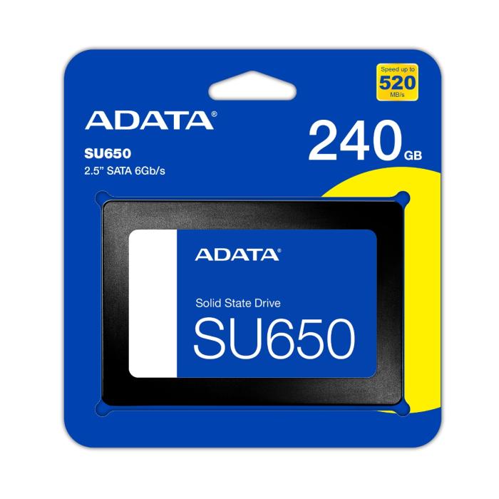 Unidad de estado sólido 2.5 sata ADATA 240GB - su650 / Medio Uso
