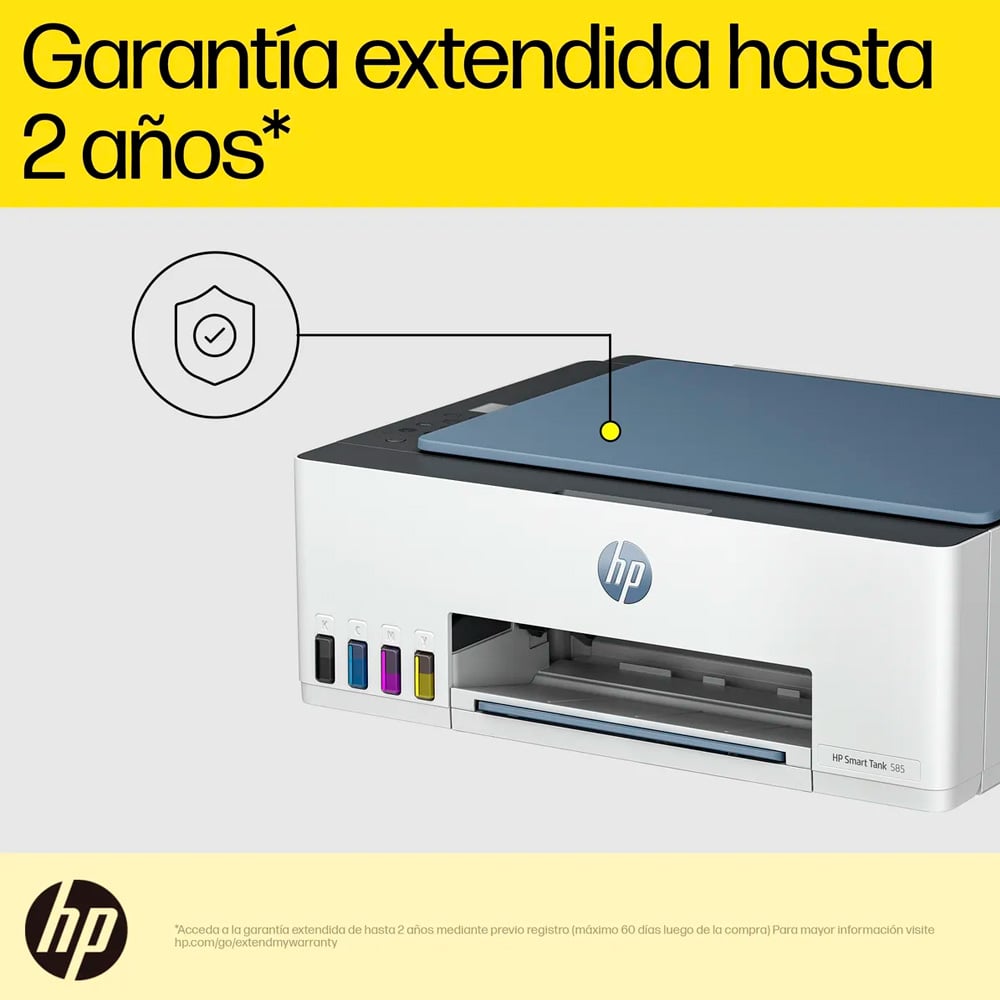 Impresora Multifuncional HP Smart Tank 585 AIO Bluetooth - Wi-Fi - USB 2.0 - 1 año de Garantia - 1F3Y4A#AKY + Mochila Real Madrid