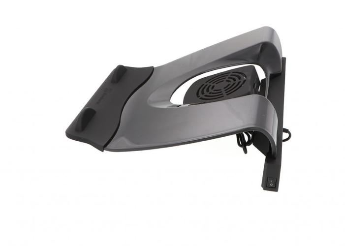 Soporte para ordenador portátil - con concentrador USB de 4 puertos, ventilador de refrigeración, Klip Xtreme - KNS-110B