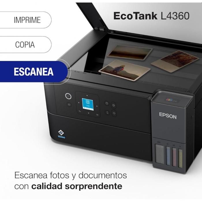 Impresora multifuncional Epson L4360 Wi-Fi / USB 2.0 / Ethernet - 1 año de Garantia - C11CL41301
