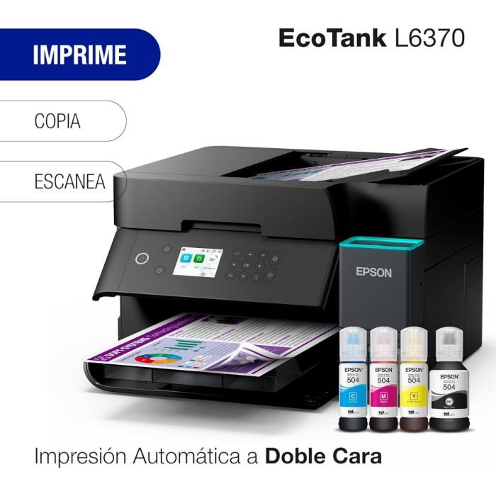 Impresora multifuncional Epson L6370 Wi-Fi / USB 2.0 / Ethernet - 1 año de Garantia - C11CL43301