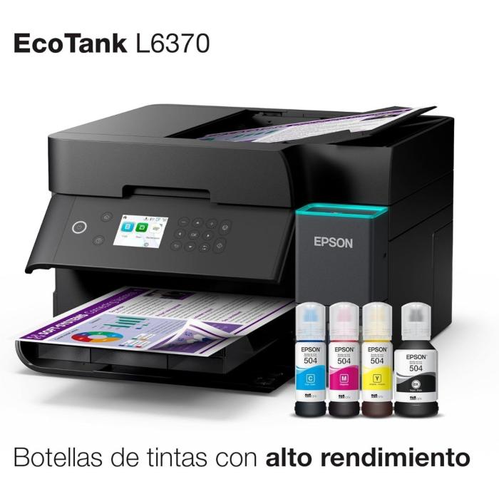 Impresora multifuncional Epson L6370 Wi-Fi / USB 2.0 / Ethernet - 1 año de Garantia - C11CL43301