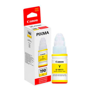 Botella de Tinta Canon GI-190Y Amarillo 70ml - 0670C001AB