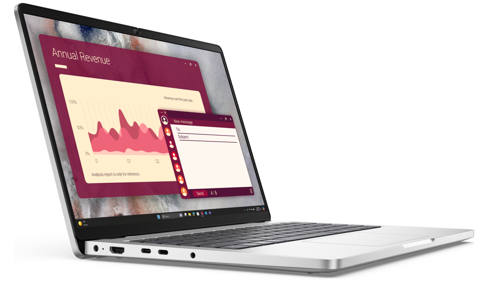 Portátil Dell Pro Silver, intel Ultra 7-255U, 32GB RAM DDR5, 1TB SSD M.2, Pantalla de 14", Windows 11 Profesional OEM y 3 años de garantía - PC14250_U7ARL321TBWS