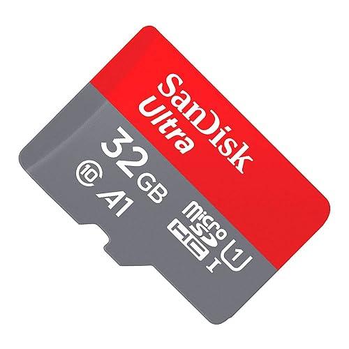 SanDisk 32GB Ultra microSDHC UHS-I Memory Card with Adapter - 120MB/s, C10, U1, Full HD, A1, Micro SD Card-SDSQUA4032GGN6MA