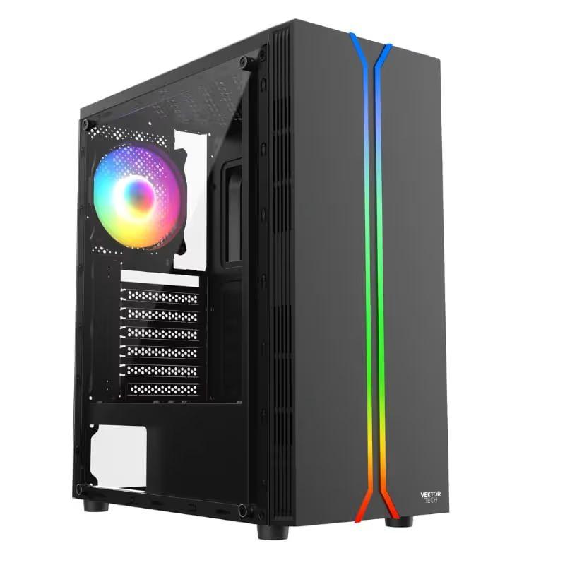 Case Gaming Vektor Tech EZQ1- vidrio templado atx sin fuente