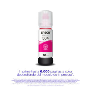 Epson 504 - 70 ml - magenta - original - recarga de tinta - para EcoTank L4150, L4260, L6161, L6171, L6191, L6270