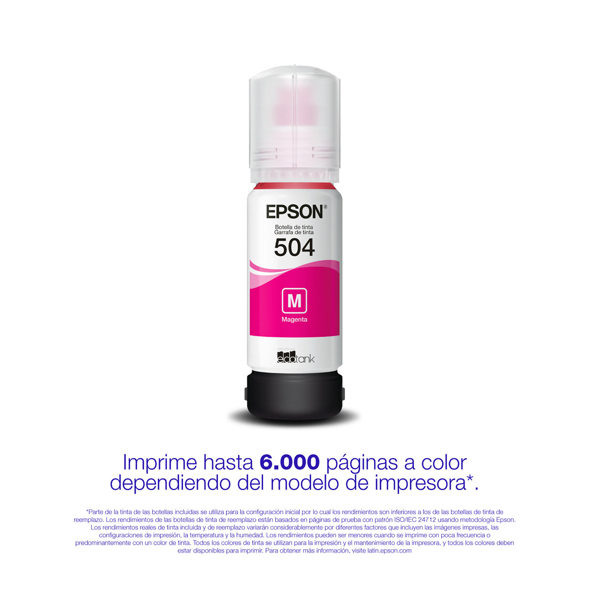 Epson 504 - 70 ml - magenta - original - recarga de tinta - para EcoTank L4150, L4260, L6161, L6171, L6191, L6270