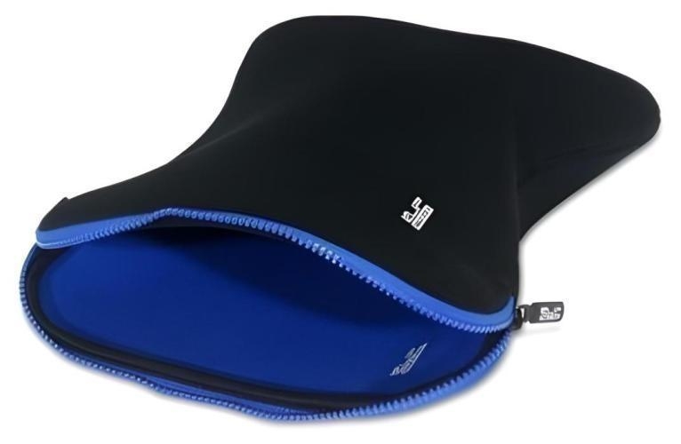 Klip Xtreme - Notebook sleeve - 15.6 in - Black blue - neoprene reversable