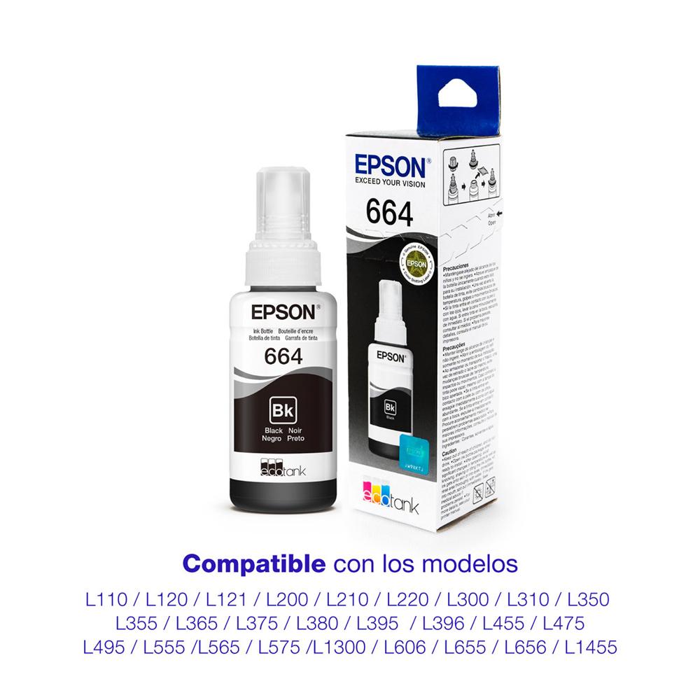 Epson T664 - Cián - original - recarga de tinta - para Epson L380, L386, L395, L495; EcoTank ET-2600, 2650, L1455, L396, L606, L656