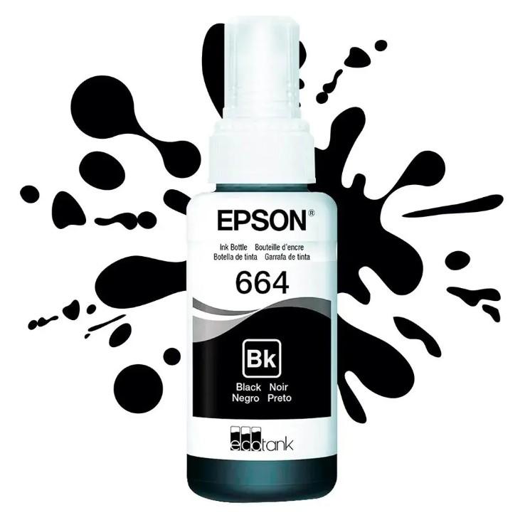 Epson T664 - Cián - original - recarga de tinta - para Epson L380, L386, L395, L495; EcoTank ET-2600, 2650, L1455, L396, L606, L656