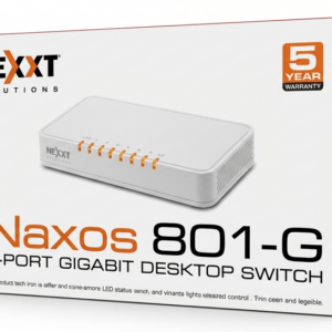 Nexxt Infrastructure - Switch - Gigabit Ethernet - 8 x 10/100/1000 - 1 Gigabit Ethernet - Essential Naxos 801-G 110/220V