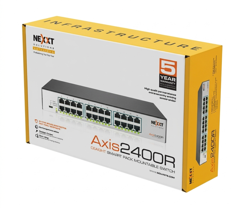 Nexxt Solutions Infrastructure - Switch - Gigabit Ethernet - 24 x 10/100/1000 - 1 Gigabit Ethernet - Switch Giga 24P Unmg