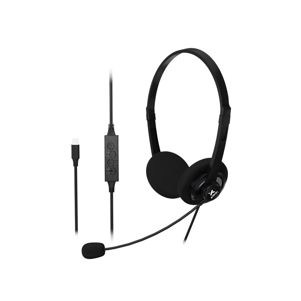 Xtech - XTH-245 - Headphones with microphone - Para Conference / Para Computer - Wired - ENC -In line control - USB-C