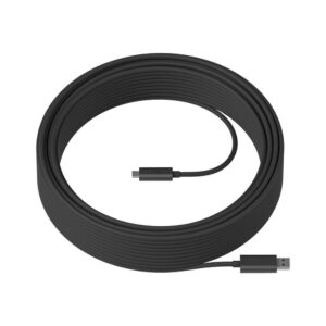 Logitech Strong - Cable USB - USB Tipo A (M) a 24 pin USB-C (M) - USB 3.1 - 10 m - plenum, Active Optical Cable (AOC) - para Room Solution Huddle, Large