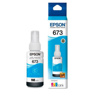 Epson T673 - Cián - original - recarga de tinta - para Epson L1800, L800, L805, L810, L850; EcoTank L1800
