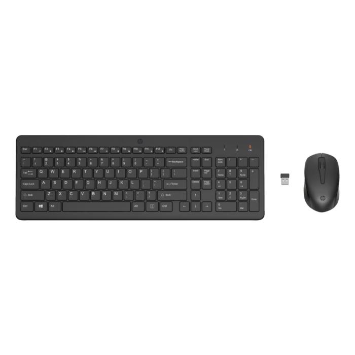HP - Keyboard and mouse set - Spanish - Wireless - USB - All black - 2V9E6AA#ABM