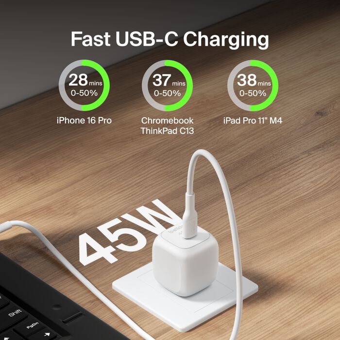 Belkin - Battery charger - 45 Watt - Lithium - Para Universal