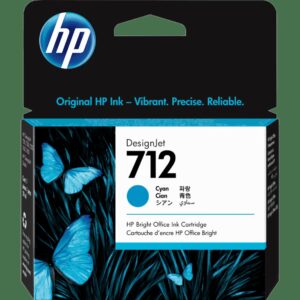 HP 712 - 29 ml - cián - original - DesignJet - cartucho de tinta - para DesignJet Studio, T210, T230, T250, T630, T650
