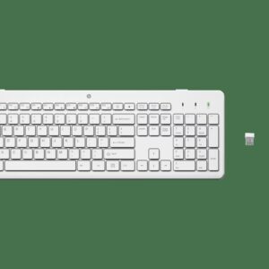 HP - Keyboard and mouse set - Wireless - 230 WHT
