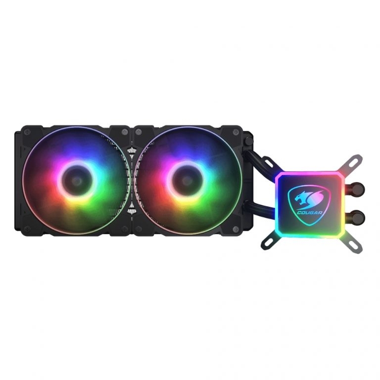 Sistema de enfriamiento Líquido 280mm Cougar AQUA ARGB, Socket compatible: Intel Socket LGA 775 / 1150 / 1151 / 1155 / 1156 / 1366 / 1200 / 2011 / 2066 (Core i3 / i5 / i7 / i9 CPU) / AMD TR4 / AM5 / AM4 / FM2 / FM1 / AM3+ / AM3 / AM2+ / AM2 CPU - CGR-AQUA ARGB 280