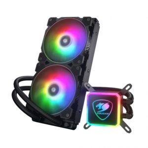 Sistema de enfriamiento Líquido 280mm Cougar AQUA ARGB, Socket compatible: Intel Socket LGA 775 / 1150 / 1151 / 1155 / 1156 / 1366 / 1200 / 2011 / 2066 (Core i3 / i5 / i7 / i9 CPU) / AMD TR4 / AM5 / AM4 / FM2 / FM1 / AM3+ / AM3 / AM2+ / AM2 CPU - CGR-AQUA ARGB 280
