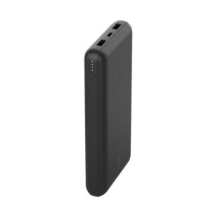 Belkin - Cargador portátil - 20000 mAh - 15 vatios - 3 A - 3 conectores de salida (24 pin USB-C, 2 x USB) - en el cable: USB-C - negro
