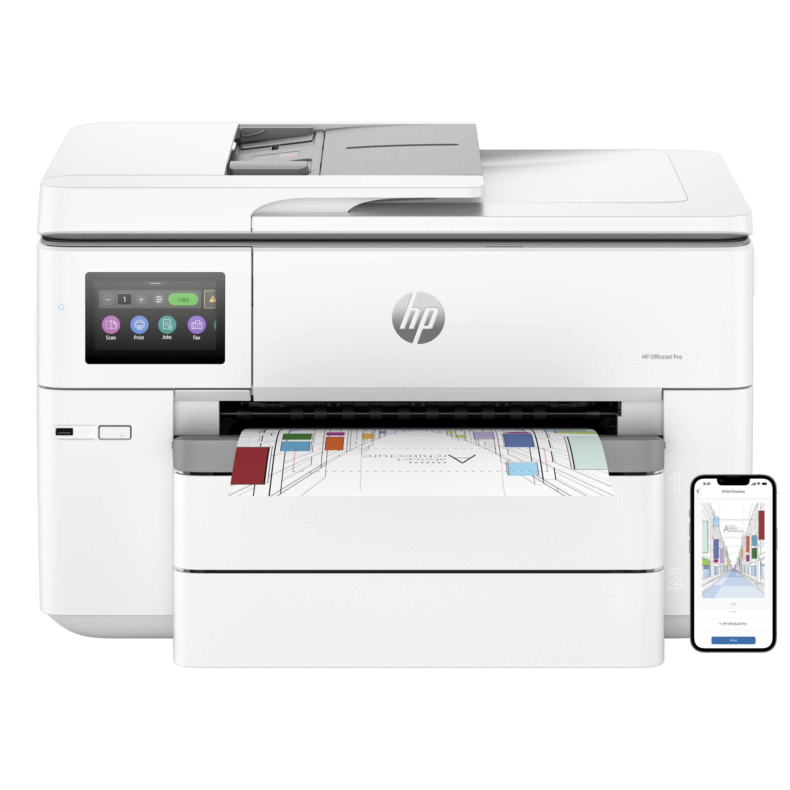 HP Officejet Pro 9730 - Scanner / Printer / Fax / Copier - Ink-jet - 110/220V