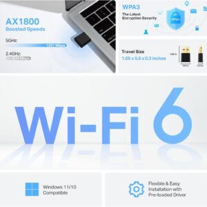 AX1800 Nano Wi-Fi 6 Wireless USB Adapter