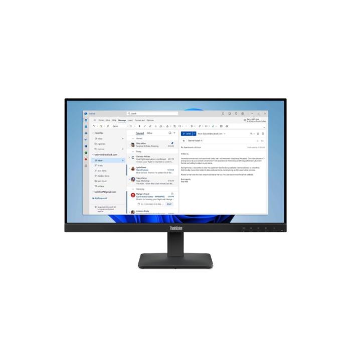 ThinkVision S24-4e Monitor de 23.8" Full HD, HDMI y VGA a 100Hz - Negro