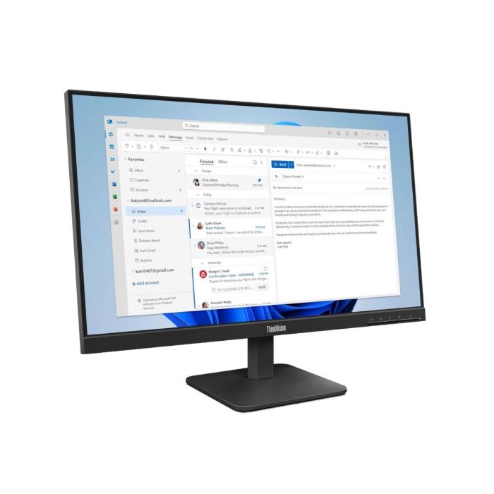 Monitor Lenovo ThinkVision S24-4e, Pantalla de 23.8",  1x HDMI® 1.4, 1x VGA, 3 años de garantia, 64B5KAR1LA