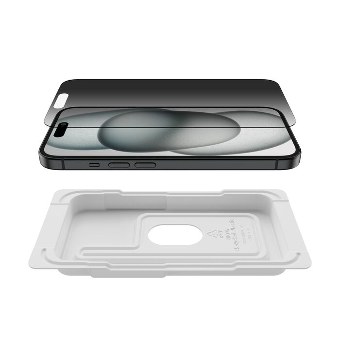 Belkin ScreenForce - Protector de pantalla para telefono movil - tratado - cristal - para Apple iPhone 15