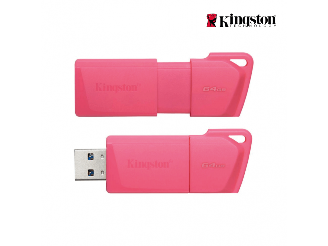 Kingston - USB flash drive - 64 GB - USB 3.2 Gen 1 - NEON (PINK)
