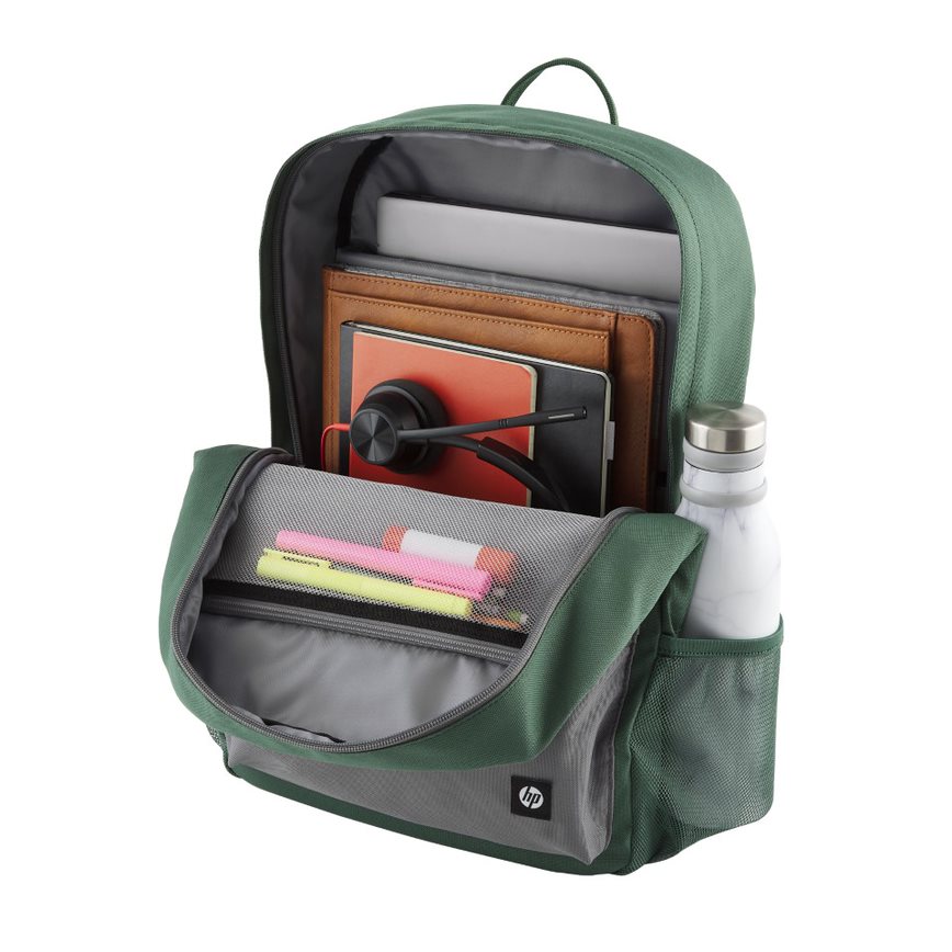HP - Campus - mochila para transporte de portátil - 15.6" - gris, verde