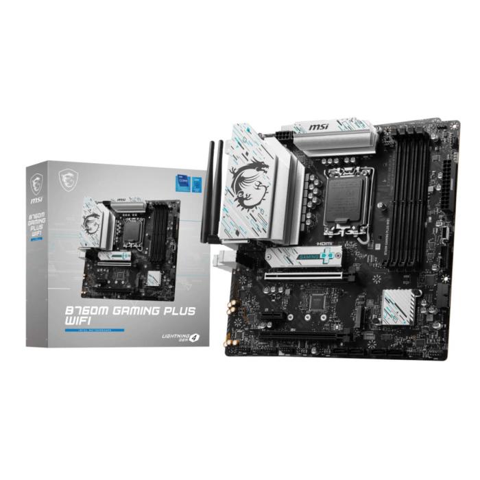 MSI - 824142343562 - Motherboard - Micro ATX - LGA1700 Socket - Intel B760 - para Core i9 / para Core i7 / para Core i5 / para Core i3 / para Celeron / para Pentium - Intel HD Graphics