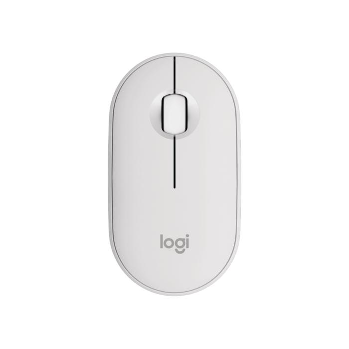 Logitech Pebble Mouse 2 M350s - Ratón - óptico - 3 botones - inalámbrico - Bluetooth - blanco