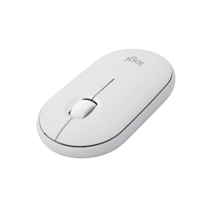 Logitech Pebble Mouse 2 M350s - Ratón - óptico - 3 botones - inalámbrico - Bluetooth - blanco