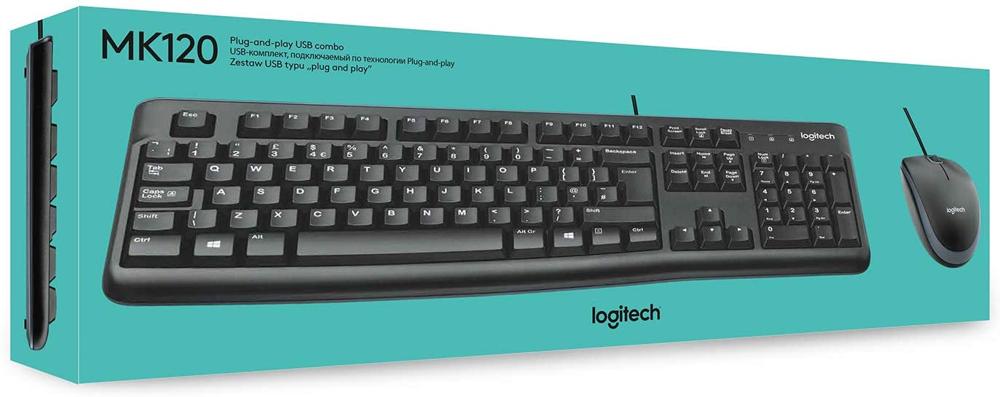 Logitech Desktop MK120 - Juego de teclado y ratón - USB
