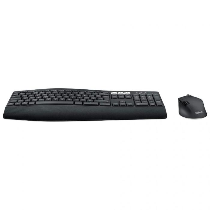 Logitech MK850 - Keyboard and mouse set - Spanish - Wireless - 2.4 GHz - Black