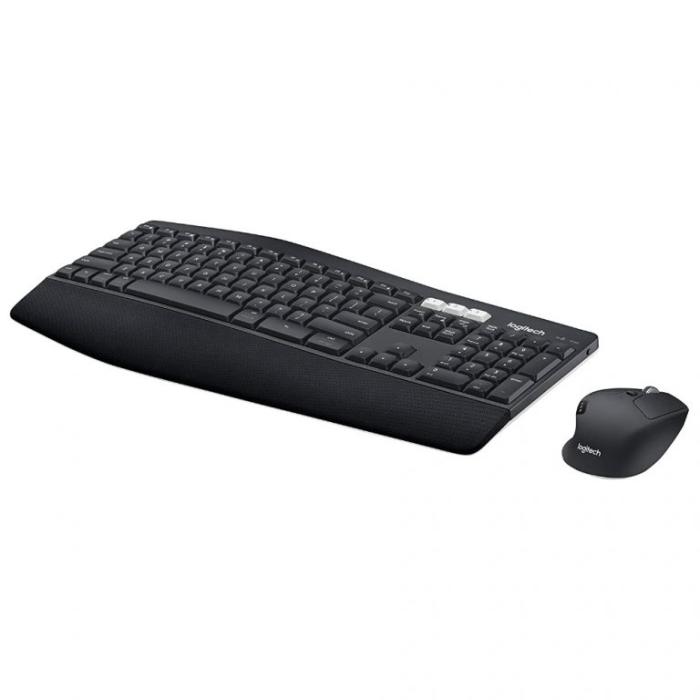 Logitech MK850 - Keyboard and mouse set - Spanish - Wireless - 2.4 GHz - Black