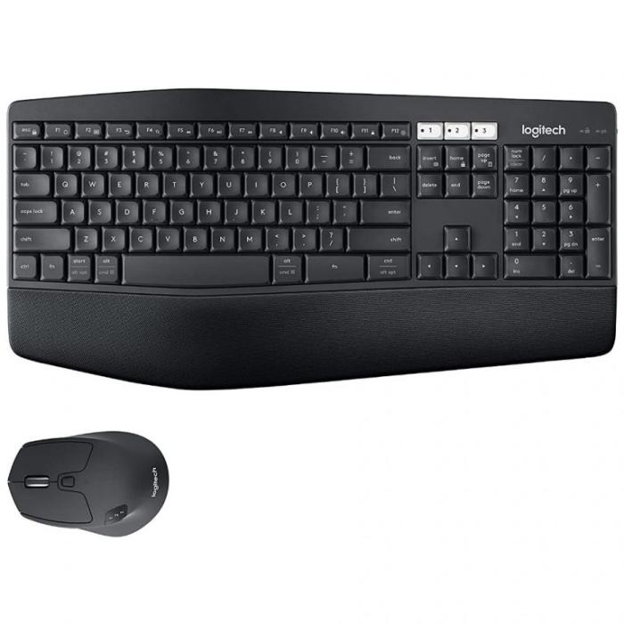 Logitech MK850 - Keyboard and mouse set - Spanish - Wireless - 2.4 GHz - Black
