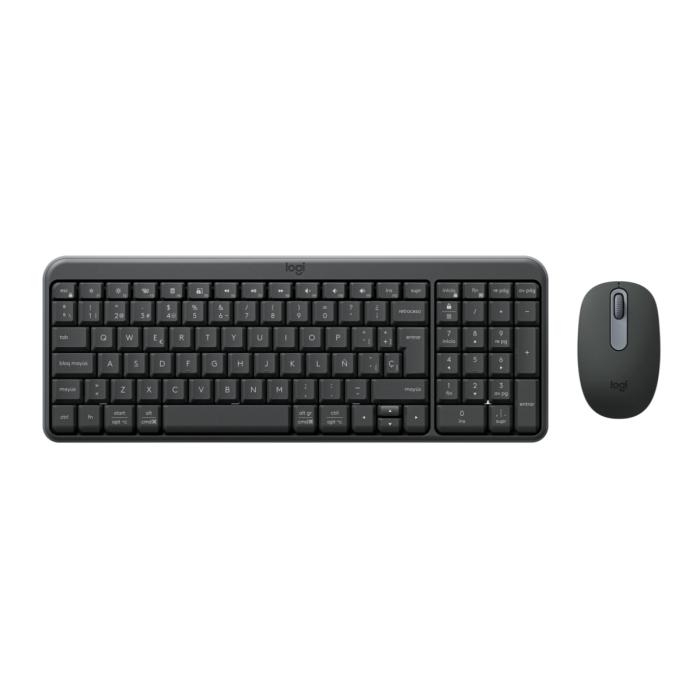 Logitech - MK250 Compact Bluetooth Wireless Combo - Spanish - Graphite