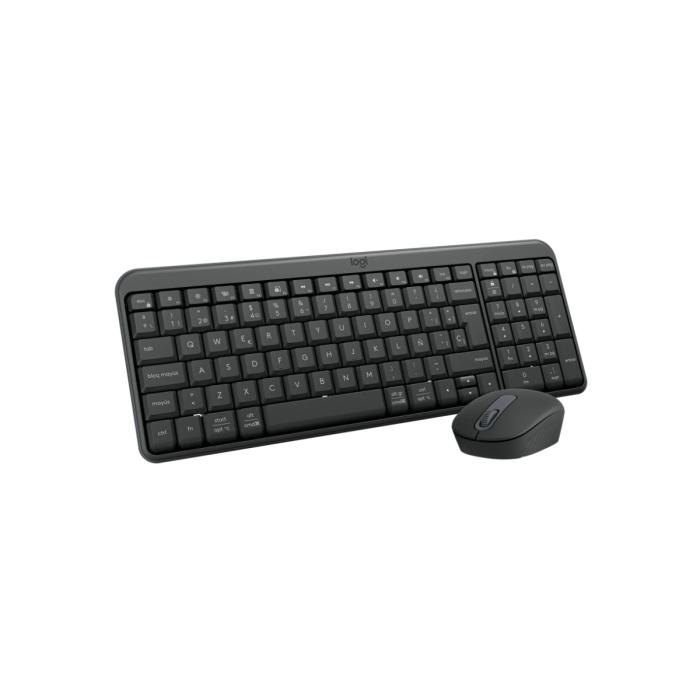 Logitech - MK250 Compact Bluetooth Wireless Combo - Spanish - Graphite