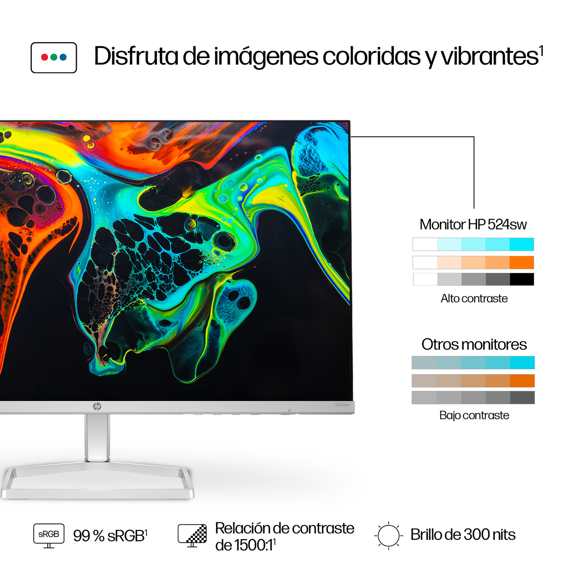 HP Series 5 - 23.8" - 1920 x 1080 - VGA / HDMI - IPS Monitor-524sw
