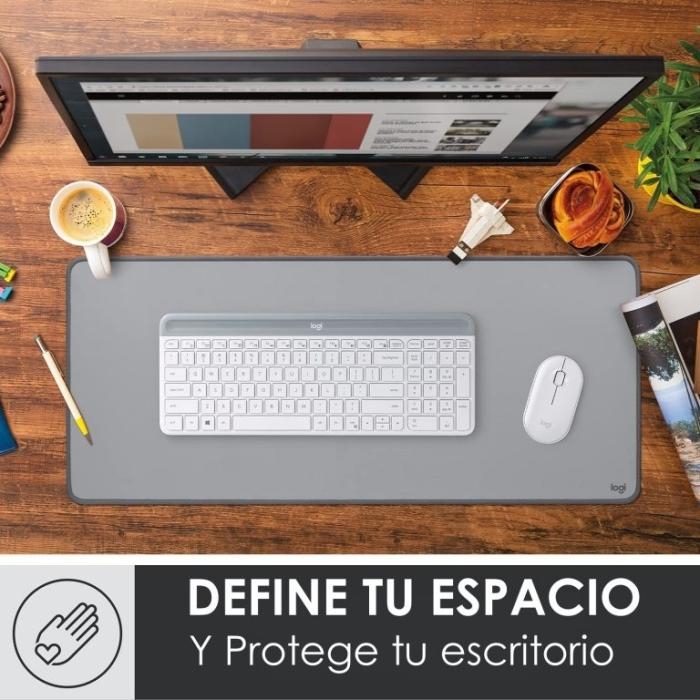 Logitech Studio Series Desk Mat - Teclado y alfombrilla de ratón - gris medio